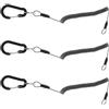 KAJNBN Cordino da Pesca Retrattile 3pezzi Filo d'Acciaio Elastico e Moschettone in Plastica per attività Nautiche e Outdoor Varie Colore Casuale