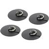 Generico PVC Paddle Board D-Ring Patch Set - Stainless Steel Tie Down Loop Pads | 4 | Heavy-Duty Waterproof PVC Patch Base with Rust-Resistant Stainless Steel D-Rings for Kayak Seat Backrest Attachment, Deck