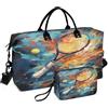 DDDIYEU Racchetta Arancione Tennis Borsa da Palestra Sportiva da Nuoto con Trucco Sacchetto Borsone Tracolla per Donna Viaggio