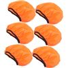 USHOBE 6 Pezzi Copricasco da Rugby Elasticizzato Arancione Resistente all Acqua per Protezione Allenamenti e Partite Copertura Protettiva per Casco da Football per Pratica