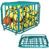 Generic Organizzatore di Palline, Carrello da Basket Commerciale Porta Palline Pieghevole, Cestino Portaoggetti Mobile per Calcio - Gabbia Organizzatore Portatile da Pallavolo, per Campo da