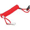 Baxnore Motore fuoribordo Accensione Interruttore di Emergenza Cordino di Sicurezza Cordino in plastica ABS Leggero Estensibile Flessibile Moschettone Girevole per Motore fuoribord