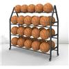 Generic Carrello per palloni Sportivi Portatile a 4/5 Strati su Ruote, Organizer per riporre palloni da Basket da Calcio Verticale da pallavolo Commerciale di Grande capacità (140x35x112 cm)