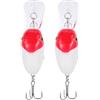 Kichvoe 2 Pezzi Esca Artificiale da Pesca, Esca Finta per Pesci, ABS, Bianca e Rossa, 6,5cm 7,5g, Senza Odore Sgradevole, per attività di Pesca All'aperto