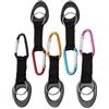HOMSFOU 5 Pezzi Clip Portaborraccia in Silicone per Borraccia e Bottiglia | Aggancio a Moschettone, Uso in Uscita e Viaggio, Fissaggio Sicuro e Portatile Colore Casuale