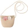LAPYAPPE Borsa Tracolla Bambina in Paglia Fiore in Pizzo, Chiusura a Zip Sicura, Materiale Paglia e Cotone, Pratica e Stilosa per Attività All'aperto Colore Casuale