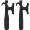 LALADEFIEE 2 Pezzi Gancio per Barca Multifunzione in Nylon Nero Foro 25, 4 Mm | Testa di Ricambio per Kayak e Dinghy, Uso Emergenza e Impiego Versatile, Accessorio Nautico per Montaggio su Asta
