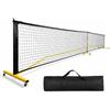 Hellery Rete Pickleball Rete da Allenamento Rete da Gioco Regolare Rete Portatile Telaio Stabile con Supporti Antiscivolo E Borsa Compatta Adatta per Scuole, Giallo, Rete Con Ruote