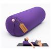Yogikuti Cotton Round Yoga Bolster (viola), Iyengar yoga Bolster for Restorative Yoga, Yoga Pillow