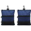 ZZHYTANG Borsa portatile nylon porta palline da golf accessori golf 2pcs | Custodia impermeabile 3 zip porta tee con moschettone girevole 360°