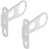 BESTonZON 2 Pezzi Supporto Fissaggio Cesto Bici in Ferro Argento per Ciclismo | Montaggio Facile, Anti Oscillazione, Struttura Compatta e Resistente, Adatto a Bicicletta e Bike