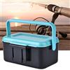 TOPINCN Custodia per Esche da Pesca Scatola per Esche Vive Durevole con Pinzette per Gli Appassionati di Pesca Materiale ABS Blu 13 * 9,5 * 6,5 Cm