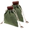 TOPPERFUN Borsa da Cintura per Raccolta Frutta All'aperto in Tela e PU | Chiusura con Coulisse, Design Pieghevole e Cintura Regolabile, per Escursioni, Viaggio e Piccoli Attrezzi