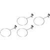 TOMETURE 4 Pezzi Supporto da Parete in Ferro per Palloni da Basket e Pallavolo, Facile da Installare, per Festa Estiva in Casa o Negozio, Design Argento Resistente