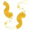 Housoutil 2 Pezzi Nappa Nodo Cinese da Taichi Giallo, Accessorio Versatile per Arti Marziali e Attrezzature da Allenamento Elegante e Tradizionale