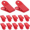 Toyvian 12 Pezzi Morsetto di Arresto Emergenza per Tapis da Corsa Rosso | Plastica, Clip a Molla, Ricambio per Macchina da Corsa e Attrezzi Fitness