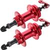 BESTYASH Mozzo Ruota Posteriore Bici 36 Fori a Sgancio Rapido, ASSE Mozzo in Lega Rosso, Compatibile Mountain Bike, Installazione Facile