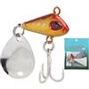 Baxnore Mini esche da pesca in metallo VIB 5g esca artificiale dura finta cucchiaio VIB esca da pesca a lancio lungo (oro laser)