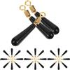 MALUGOGO 30 Pezzi Ferma-Bobber per Lenza da Pesca, Set Nero | Silicone e Metallo, Design Compatto, Facile da Individuare, Accessori per Galleggiante Piombato