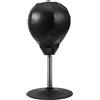 IMIKEYA Pungiball da Tavolo con Ventosa, Pallone da Boxe Nero in PVC | Pompa Inclusa, Base a Molla in Metallo, Uso su Scrivania e Vetro, per Studenti e Ufficio Stile Casuale
