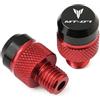HUISI Adatto for YAMAHA MT-07 MT07 Mt 07 tutti gli anni 2017-2025 Moto Viti in alluminio M10*1.25 Bulloni Tappi for fori specchietti(Red)