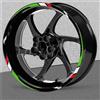 UTONGMU Set Di Strisce Cerchi Moto Per Ducati Per Hypermotard 950 Per Diavel V4 Per Multistrada 1200s Per Panigale Monster 696 Moto Stripe Wheel Decalcomania(17 Inch E)