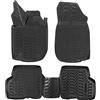 J&J AUTOMOTIVE Tappetini Auto in Gomma su Misura per Dacia Sandero Stepway 2012-2020, Set da 4 Pezzi, Bordo Alto 4 cm, Antiscivolo, Inodore, Colore Nero