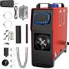 SUBTLETY 12V 8kW Riscaldatore di Parcheggio Diesel Auto 0,18-0,48 L/h Riscaldatore Gasolio ad Aria con Telecomando Monitor LCD e Silenziatore per Camion RV Camper Barche Autobus (Rosso, Tipo A)