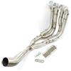 YYTEMD Tubo Di Scarico Per Moto Sistema Completo Connettore Per Intestazione Anteriore Tubo Di Scarico Da 60 Mm Per BMW S1000RR S1000R 2010-2018(Blu)