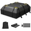 SOARS Box Tetto Auto 600 Litri, Portapacchi Auto Tetto 100 X 130 X 44 CM, Impermeabile con Tappetino Antiscivolo e Borsa per il Trasporto, Porta Bagagli Universale per Auto, SUV (Nero-600L)