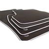 kh Teile - Tappetini in velluto per auto, modello VW Golf 7 VII GTD Edition, confezione da 4 pezzi, colore: nero/argento