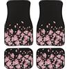 Coldinair Set di 4 tappetini per auto da donna, con retro in gomma antiscivolo, con elegante stampa con fiori di ciliegio, per SUV, furgoni, berline e camion