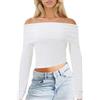 EMOTTOS Crop Tops a Maglia da Donna, Tops a Tinta Unita da Donna Slim Fit Monospalla/Collo a Dolcevita con Bottoni Laterali, Maglione a Maglia per Club in Uscita, Nero/Bianco/Beige, S-XL