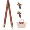 Carreneu Tracolla Compatibile con Longchamp Mini Regolabili Strap No-Punch Compatibile con Longchamp le Pliage Mini Tracolla per Compatibile con Longchamp Borsa Donna Raccordi (Marrone，2.5cm)