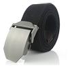 Supertool - Cintura in tela con fibbia automatica in metallo, regolabile, stile militare, per uomo, per escursionismo, abbigliamento da lavoro e attività all'aperto - 130 cm, nero