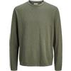 JACK & JONES Jjesummer Knit Crew Neck SN, Dusty Olive, L, Oliva polverosa., L