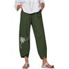 Luadnysin Pantaloni Larghi Donna Pantaloni Donna Estivi Lino Di Pantalone Palazzo Leggins Cotone Leggero Gonne Estiva Gonnapantalone Leggings Premaman Leggeri Da Trekking Pioggia Viscosa Raso 100% Uomo Dritti