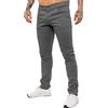BRAND KRUZE Kruze - Pantaloni chino da uomo, aderenti, elasticizzati, di marca, tutte le taglie, Grigio, W30 / L30
