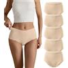 SHARICCA Culotte Senza Cuciture Donna - Vita Alta Elasticità Invisibile Slips Confort Respirante Sport Culottes Taglia Grande, M