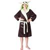 Disney Star Wars Baby Yoda Vestaglia Bambino In Pile Con Cappuccio 3D 4-14 Anni, Idee Regalo Di Natale