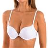 Selene, Reggiseno Donna con Scollo a V, Ferretto e Coppe Doppio Push-Up, Collezione Raquel, Colore Bianco, Taglia 1B