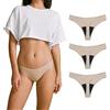 SHARICCA Mutande Ciclo Mestruale Donna Mestruali Perizoma Senza Cuciture Mutande Assorbenti Mestruali Lavabili Donna Intimo Protettive (3 Pack02-Beige, XL)