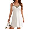 Vijamiy Copricostume Donna Mare Curvy Copri Costume Vestito da Mare Scollo A V Costumi da Bagno Bikini Cover Up (Bianco,M)