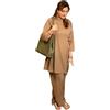 GoSriKi Kurta da donna in rayon viscosa a trapezio tinta unita con pantaloni