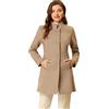 Allegra K Coat Caban Donna | Caldo peacoat casual, versatile abbigliamento quotidiano da ufficio, vestibilità ampia e rilassata, elegante dettaglio