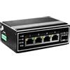 LevelOne IGP-0502 - Switch -40 °C Fino A 75 °C - 4 X 10/100/1000 (PoE+)