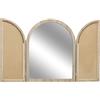 Home Deco Factory, HD0448, Specchio da Parete con persiana Bali, Design Esotico in Legno Marrone, Elemento Decorativo Elegante e Funzionale, Dimensioni 60x80 cm, Marrone