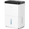 GOAMGE Deumidificatore, 12 L/Giorno, Controllo Dell'umidità, Seminterrato | 3 Modalità, 2 Velocità, Timer 24 H, Sbrinamento Automatico, Tubo Di Scarico, Camera Da Letto, Cucina