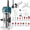 TICFOX Rifilatore Fresatrice Verticale 800W, Router di legno elettrico, 30000rpm Legno Rifilatrice Elettrica a 6 velocità Variabili con 15 frese per intaglio per Smussare, Scanalare, Rifilare, Punzonare