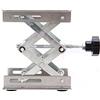 Picysa Piattaforma Elevatrice per Router in Acciaio Inossidabile con Altezza Regolabile per Progetti di Lavorazione del Legno, 100 * 100 Mm, Resistente e Pratica (Argento)
